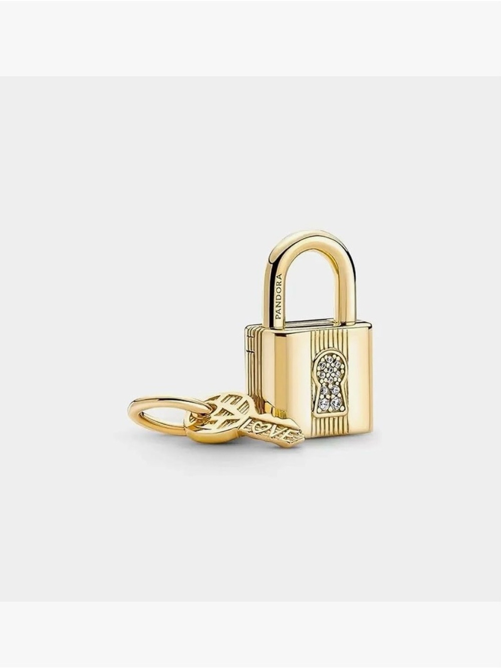 PANDORA Padlock & Key Dangle Charm - Picture 2 of 7